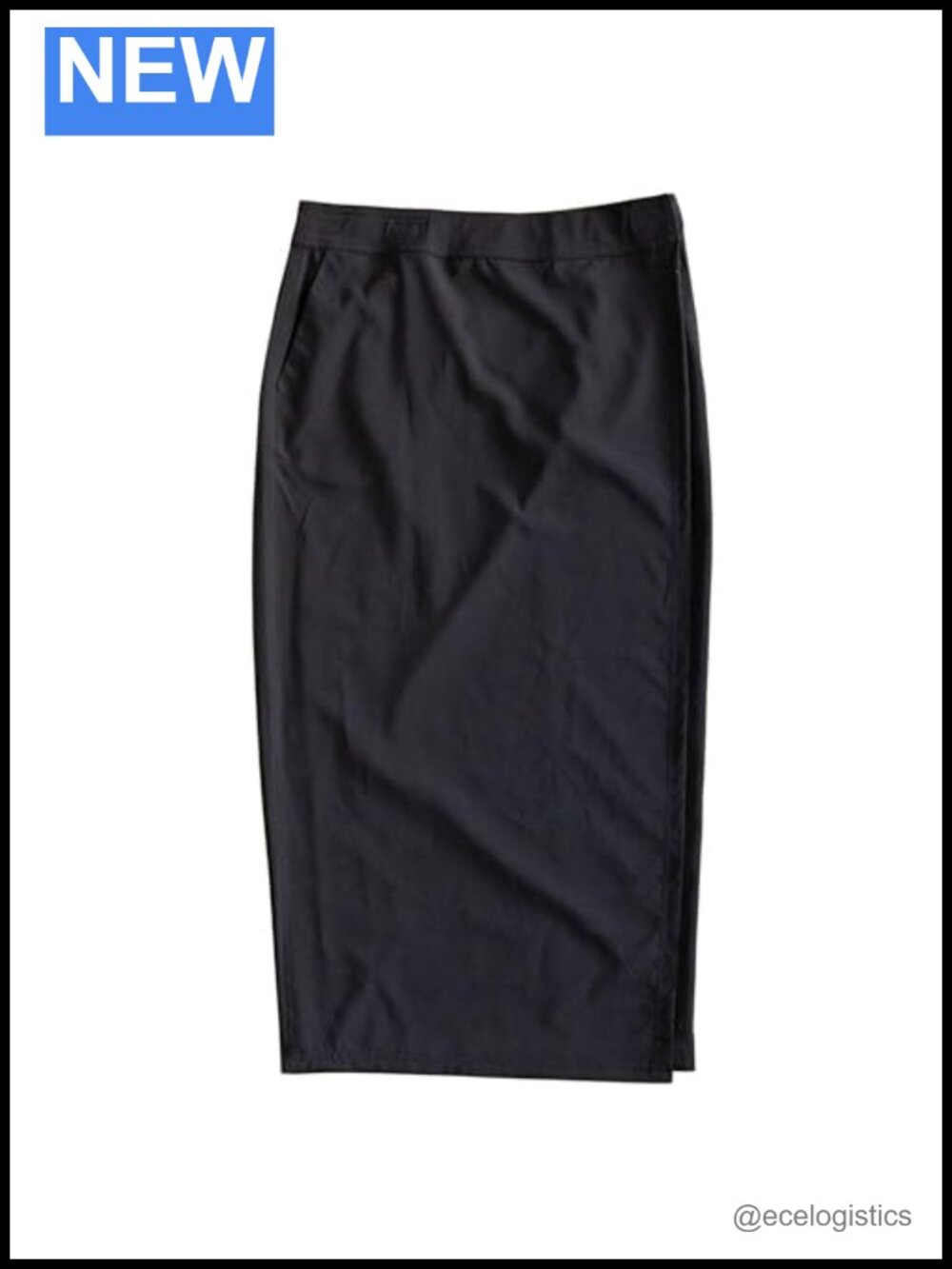 Wrap Skirt with Pockets Quick-Dry Polyester Blend